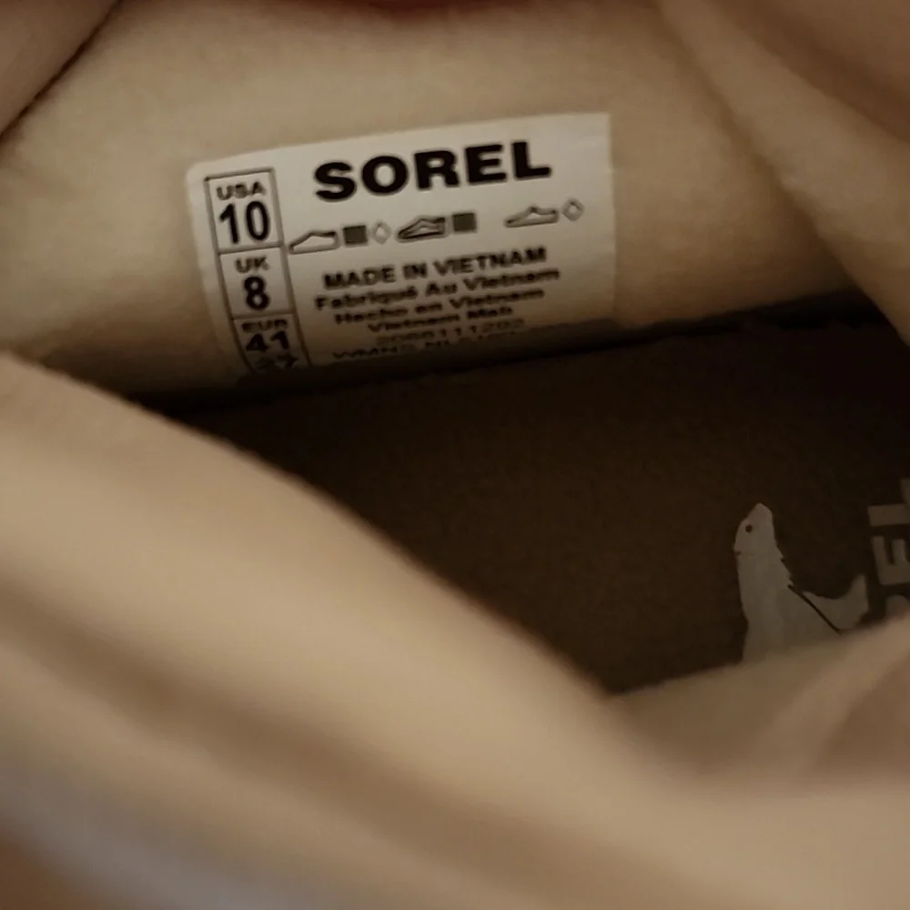 Sorel Brand New Stylish Cream Women's Shoes Winter Snow Boots Waterproof